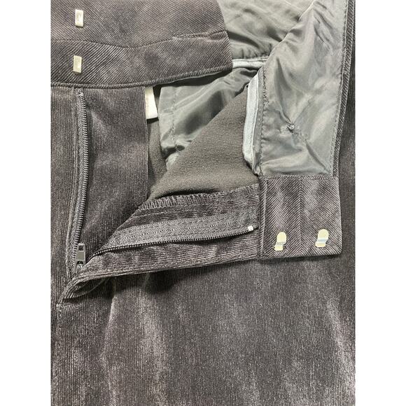 Coldwater Creek Wide Leg Pinwale Black Corduroy Trouser Pants Sz 16 Girl Boss - Picture 6 of 8